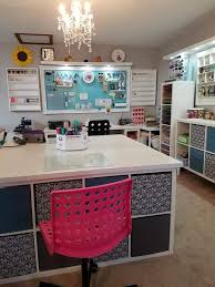 I screwed the black pipes into their flanges and screwed the top flanges on the pipes. Pin By Elisa Lara Barker On Home Decor And Storage Ikea Craft Room Craft Room Tables Craft Tables With Storage