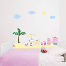 Get instant access to a free month of design products join now Peppa Pig And Family On Holiday Wall Stickers Pack Stickerscape Uk