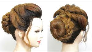 Simple and easy summer twisted updo 4. New Bun Hairstyle For Girls Wedding Prom Updo Tutorial Youtube