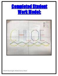 Slope Undefinded And Zero Name Project Maths Activities Middle School Name Art Projects Fun Math Projects