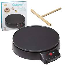 Amazon Com Crepe Maker And Non Stick 12 Griddle Electric Crepe Pan With Spreader And Recipes Included Also Use For Blin Crepe Maker Crepe Pan Pancake Maker