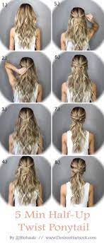 22 Easy Half Up Hairstyle Tutorials You Have To Try Gurl Com Twist Ponytail Hair Braid Diy Long Hair Styles