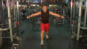 The f450 is outfitted with a pair of swiveling high and low pulley stations, letting you perform such exercises as chest flies, bicep curls, and standing hip extensions. How To Do Cable Crossovers Youtube