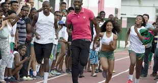 Champion sprinter usain bolt has used father's day in the us to announce he and his partner have the couple's choice to spruce up their children's names with puns follows famous exes kanye west. Usain Bolt On A Visit To A Sports Complex At The Mangueira Shantytown In Rio De Janeiro Mirror Online