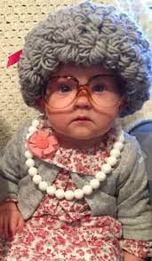 Easy Diy Old Lady Baby Costume Ideas For Halloween How To Dress Your Baby Like Grandma Baby Girl Halloween Costumes Funny Baby Costumes Baby Old Lady Costume