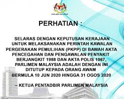 Berikut adalah sedikit infografik berkenaan akta pencegahan dan pengawalan penyakit berjangkit 1988. Parlimen Malaysia On Twitter Perhatian Selaras Dgn Keputusan Kerajaan Utk Melaksanakan Perintah Kawalan Pergerakan Pemulihan Pkpp Dibawah Akta Pencegahan Pengawalan Penyakit Berjangkit 1988 Akta Polis 1967 Parlimen Malaysia Ditutup