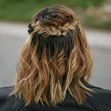 Crown Braid Short Bob Hairstyle With Braid Braid Crown Short Hair Braids For Short Hair Short Hair Styles
