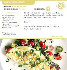 Air Fryer Egg White Omlet Recipe Healthy Breakfast Recipes Omlet Recipes Healthy Breakfast