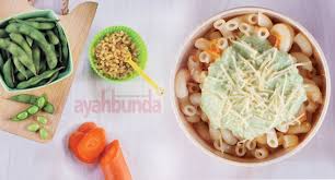 Pasta Siram Saus Edamame Resep Pasta Resep Makanan Bayi Resep Makanan
