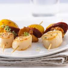 Recette Brochette De Saint Jacques Et Chorizo Recette Brochette Saint Jacques Recettes De Cuisine Recette