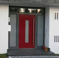 Rote Tur Graue Rahmen Rote Tur Haus Rote Turen Rote Haustur