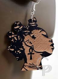 I'm back again with another hair tutorial/ spontaneous look that i ended up with on tuesday night and i figured i figured i would share it wit. African Woman Afro Silhouette Wooden Engraved Natural Hair Bantu Knots Earrings Black
