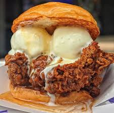 Maybe you would like to learn more about one of these? Chicken Sandwich With Ice Cream Comes With Syrup On The Side Stupidfood