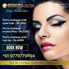 Tricity Favourite Salon Offer Party Makeup With Open Hair 999party Makeup Krylon Mac 1199party Makeup Hairdo 1499 Istyle L Party Makeup Open Hairstyles Salons