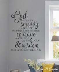 Serenity Prayer1 Vinyl Wall Decal Home Decor Words For Etsy Vinyl Wall Decals Wall Quotes Vinyl Wall