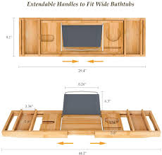 Shop our huge selection · fast & free shipping · up to 70% off Domax Bathtub Caddy Tray Expandable Bamboo Tub Tray For Luxury Bath With Book Holder And Free Soap Dish Walmart Com Walmart Com