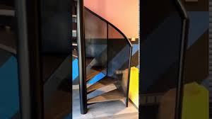 Curved glass railing spiral staircase creation this stair diameter 2300mm(92) article by demax staircase&railing. Spiral Staircase With Mesh Railing Youtube