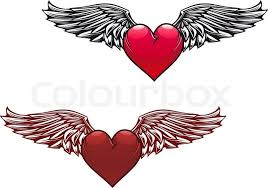 Hearts Angel Wings Tattoos 5 Point Star Tattoos Angel Wings Tattoo Angel Wings Heart Tattoo Heart With Wings Tattoo