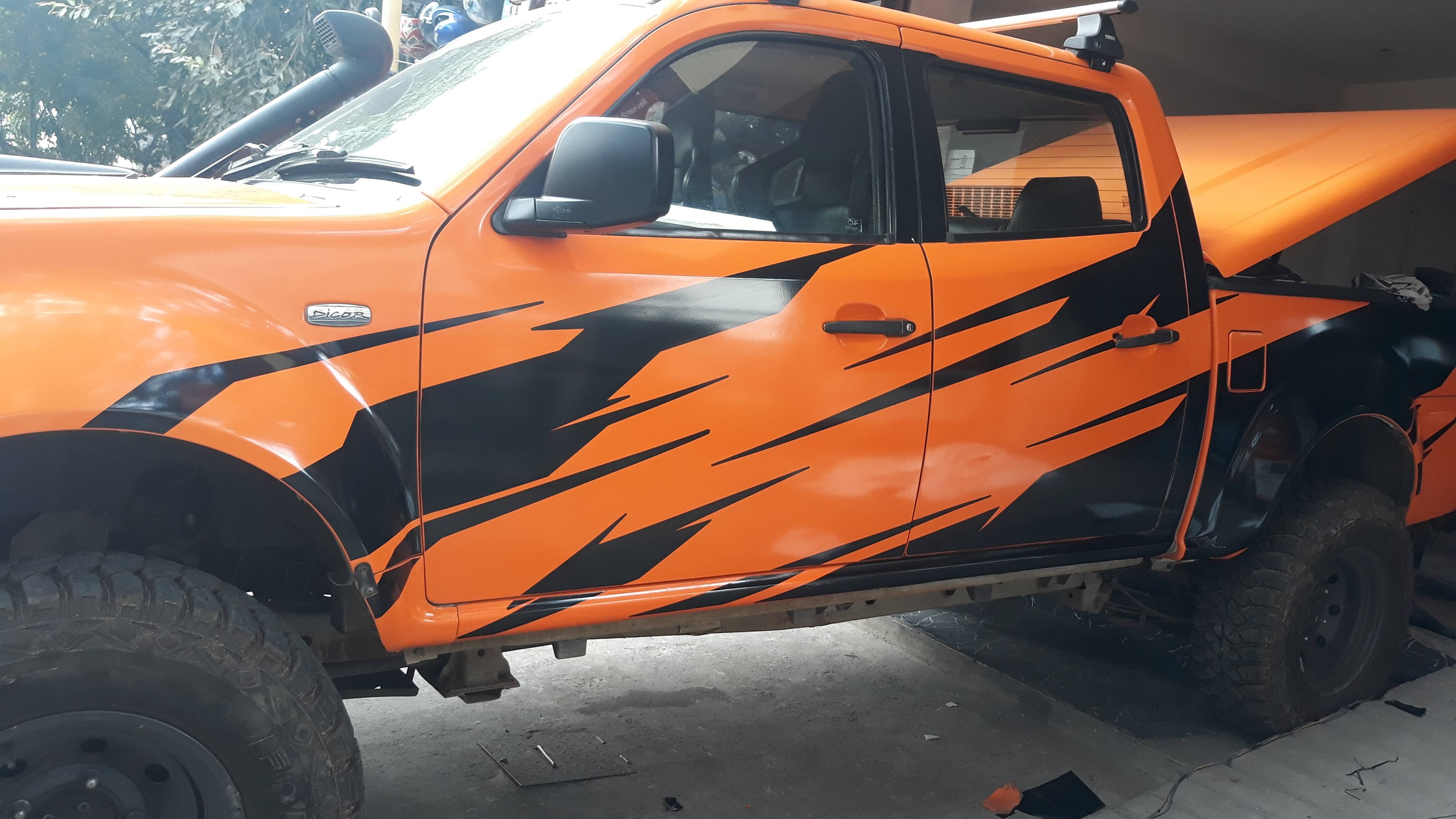 orange colour wraped with graphic design product image