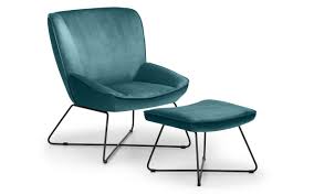 Maybe you would like to learn more about one of these? Ingaborg Teal Velvet Accent Chair Stool With Black Metal Frame Designer Sofas4u