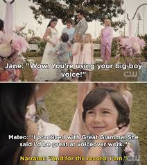 Jane The Virgin Finally Revealed The Narrator S Identity And I M Emotional Jane The Virgin Jane The Virgin Rafael Jane And Rafael