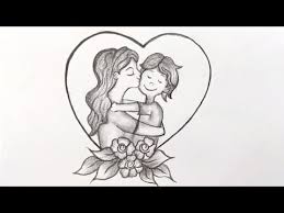 Drawing For Mother S Day How To Draw Mother S Special Drawing Easy Pencil Drawing Youtube Easy Drawings Mothers Day Drawings Pencil Drawings
