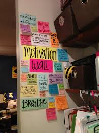 20 Ways To Use Sticky Notes Motivation Wall Dorm Life