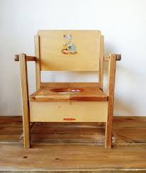 Vintage Wooden Baby Toddler Child Potty Chair 1940 S I Was Born In 1947 And This Sure Looks Like My Potty Chair Potty Chair Kids Potty Vintage Baby