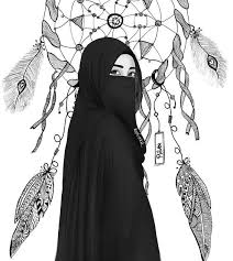 Gambar kartun muslimah hitam putih. Gambar Kartun Muslimah Bercadar Hitam Putih Gambar Wallpaper Foto