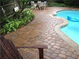 To clean the pavers, you need a brush or a push broom. Concrete Pavers Vienna Va Photo Gallery The Concrete Network Pool Landscaping Garden Pavers Pavers Backyard