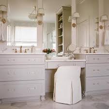 Gray Skirted Bathroom Vanity Chair
