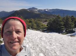 Hiking with fresh powder in the mountains