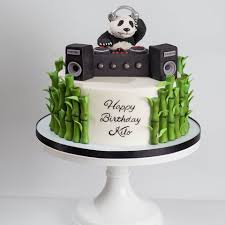 Blue Lace Cakes Panda Dj Cake Bolo Panda Bolo De Urso Panda Bolo Festa Infantil