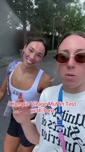 Chocolate muffin review with @Torri #olympicvillage #olympics #paris2024