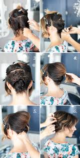 You can wear these hairstyles to parties, work or simple gatherings. Pretty Simple Updo For Short Hair Camille Styles