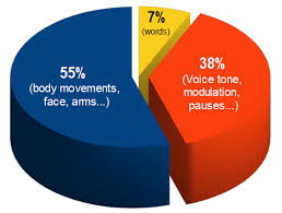 statistical pie chart body language