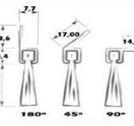 SOPORTE PARA CEPILLO EN ALUMINIO MODELO C 180 GRADOS 3000 X 22 MM REF.  FALCON SCRE322