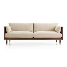 Sherwood 2 Seat Exposed Wood Frame Sofa Reviews Crate And Barrel Sofa Frame Sofa Wood Frame Wooden Frame Sofa