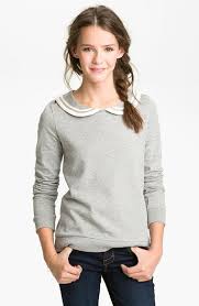 Bp Peter Pan Collar Sweatshirt Juniors Nordstrom Collared Sweatshirt Clothes Peter Pan Collar