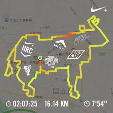 国立牛 16k 牛 アート ランニング