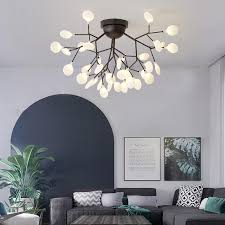 Modern Firefly Ceiling Light Decoration Branch Chandelier Ceiling G4 Bulb Light Fixture Lustre Lampara Living Room Ceiling Lamp Unique Pendant Lighting Decorative Pendant Lighting From Wenyiyi 91 26 Dhgate Com