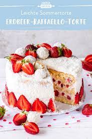 erdbeer raffaello torte mit quark und mascarpone die besten backrezepte mit gelinggarantie rezept kuchen rezepte einfach erdbeer raffaello torte kuchen und torten