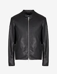 Armani Exchange Faux Leather Jacket Blouson Jacket For Men A X Online Store In 2020 Armani Leather Jacket Faux Leather Jackets Jackets