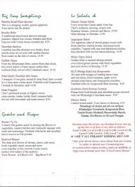 Dining Menu Lagniappe