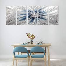 Hello friends & family.kaise ho aap sab ? Buy Richspace Arts Modern Large Metal Wall Art Flower Blue And Silver Sculpture Decor With 3d Texture Set Of 5 Pieces Online In Turkey B0895vlj1r