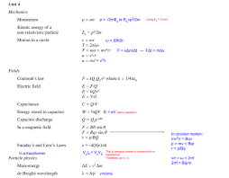 Edexcel Physics Unit 4 Formulae Sheet The Student Room