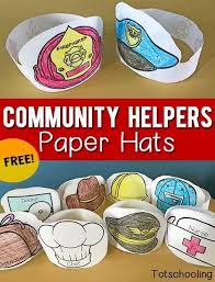 Community Helpers Printable Paper Hats Community Helpers Preschool Activities Community Helper Lesson Community Helpers Preschool