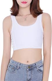 Amazon.com: ZAYZ Tomboy Trans Lesbian Chest Binder, Large Breasts Wrap Flat  Compression Short Tank Top for Women (Color : White, Size : Small) :  Clothing, Shoes & Jewelry