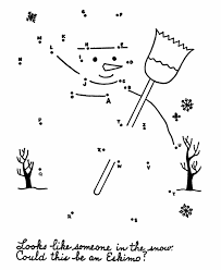 Dot To Dot Coloring Activity Pages Kids Snowman Connect The Dots Activity Page Sheet Snowman Coloring Pages Coloring Pages Winter Dots Game