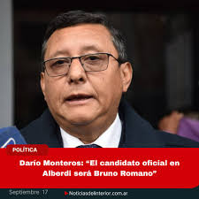 Darío Monteros confirmó que Bruno Romano será el candidato oficial del  peronismo en Alberdi El ministro del Interior de Tucumán, Darío Monteros,  anunció oficialmente que Bruno Romano será el candidato a intendente
